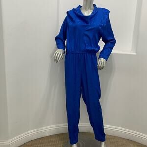 Pellini By Van Bramlett Vintage Long Sleeve Blue Jumpsuit